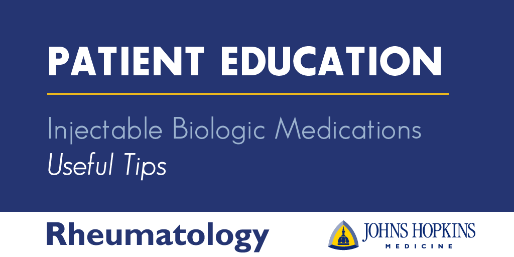 Useful Tips: Injectable Biologic Medications