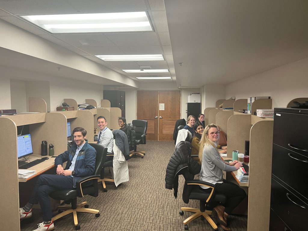 Fellows working in MFL workroom